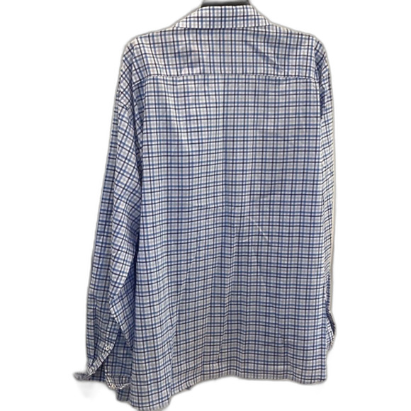 Vineyard vines blue plaid cotton silk lightweight button down collared shirt XXL - Picture 2 of 6